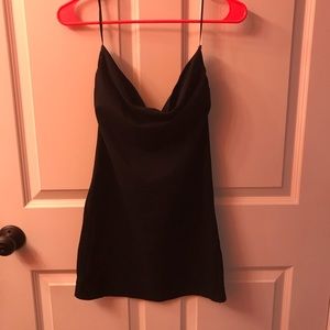 Black strapless dress